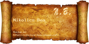 Nikolics Bea névjegykártya